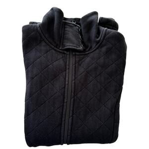 The North Face Jacket Caroluna Women Size SP Black Quilted Fleece Warm Full‎ Zip